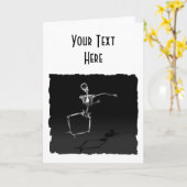 X線の骨組喜びの跳躍B&W カード (黄色い花)