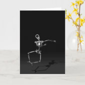 X線の骨組喜びの跳躍B&W カード (黄色い花)