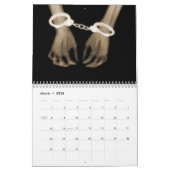 X線の骨組真夜中の散歩の黒のセピア色 カレンダー (3月 2026)