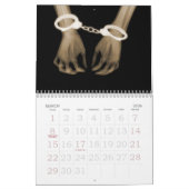 X線の骨組真夜中の散歩の黒のセピア色 カレンダー (3月 2026)