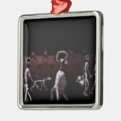 X線の骨組真夜中の散歩-オリジナル メタルオーナメント (左)