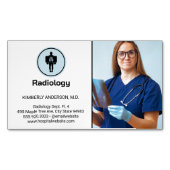 X線を検査する医師 マグネット名刺 (正面)