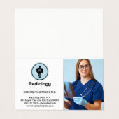 X線を検査する医師 名刺 (外部フラット)