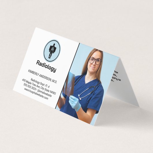 X線を検査する医師 名刺 (正面)