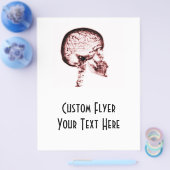 X線スカル脳 – 赤 チラシ (シングル)