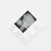 X線スカル 縁ありカクテルナプキン (角)