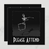 X線スケルトンジョイリープB&W 招待状 (正面/裏面)