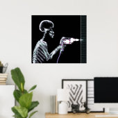 X線スケルトンドリルオリジナルの色 ポスター (ホームオフィス)