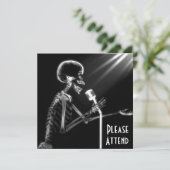 X線スケルトン歌唱レトロMIC - B&W 招待状 (スタンド正面)