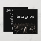 X線スケルトン ミッドナイト ストロール ブラックセピア 招待状 (正面/裏面)