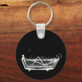 X線スケルトンB&Wバスタイム キーホルダー (正面)