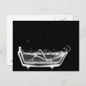 X線スケルトンB&Wバスタイム ポストカード (正面/裏面)