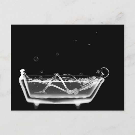 X線スケルトンB&Wバスタイム ポストカード (正面)