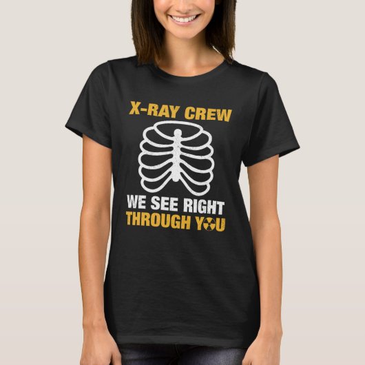 X線テック放射線科チーム素晴らしいテック Tシャツ (正面)
