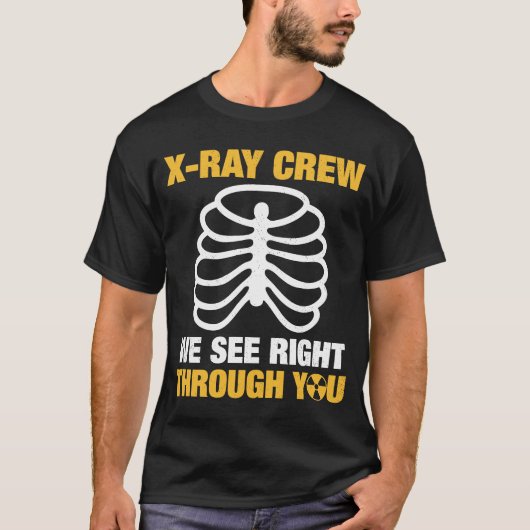 X線テック放射線科チーム素晴らしいテック Tシャツ (正面)