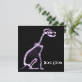 X線パピードッグスケルトン座って – 紫 招待状 (スタンド正面)