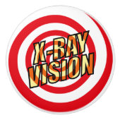 X線ビジョンおもしろいレトロ漫画ブックアーポップ・アートのト セラミックノブ (正面)