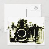 X線ビジョンカメラ黒黄 ポストカード (正面/裏面)