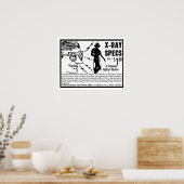 X線メガネ、ヴィンテージおもしろい漫画イラストレーション ポスター (キッチン)