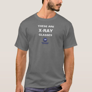 X線メガネ – 基本的な暗いTシャツ Tシャツ