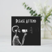 X線メガホン スケルトン - 白黒 招待状 (スタンド正面)