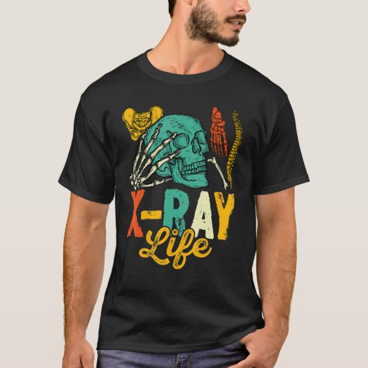 X線ライフ素晴らしい技術放射線技師ラジオロジカルテクン Tシャツ (正面)