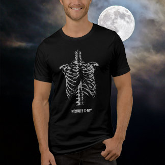 X線リブケージ面白いハロウィンカスタマイズ トライブレンドTシャツ