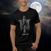 X線リブケージ おもしろハロウィン オーダーメイド Tシャツ