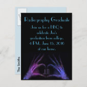 「X線写真大学院」指でハート 案内ポストカード (正面/裏面)