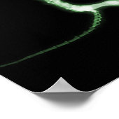 X線子犬のスケルトン座って – 緑 ポスター (角)