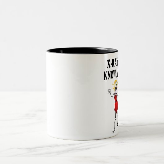 X線学生はすべての移動を知っています ツートーンマグカップ (中央)