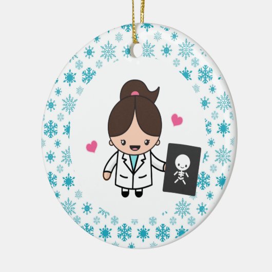 X線技師X線技術放射線技師 セラミックオーナメント (左)