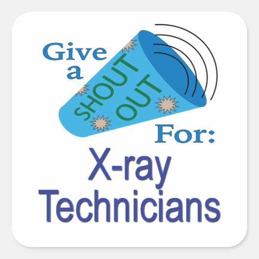X線技術者に声を掛ける スクエアシール (正面)