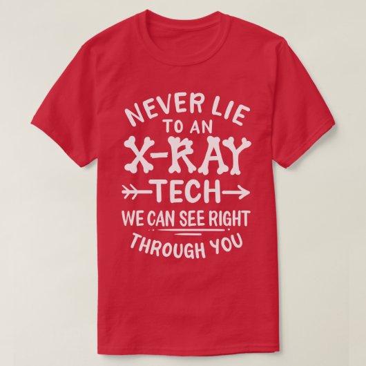 X線技術者の放射線技師 Tシャツ (デザイン正面)