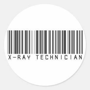 X線技術者バーコード ラウンドシール