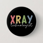X線技術者X線技術放射線技術ギフト 缶バッジ (正面)