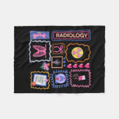 X線技術者X線技術放射線技術 フリースブランケット (正面(横))