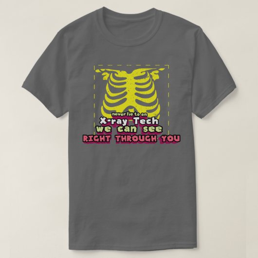 X線技術X線技術者 Tシャツ (デザイン正面)