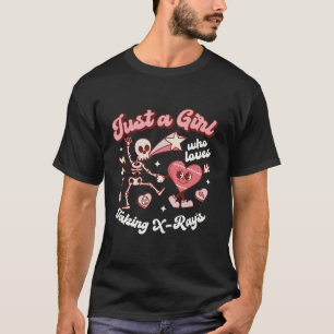 X線放射線学を愛する女の子ヴァレンティ Tシャツ