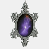 X線望遠鏡ゴースト宇宙手 スノーフレークピューターオーナメント (左)