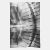 X線歯口スマイル白黒 キッチンタオル (縦)