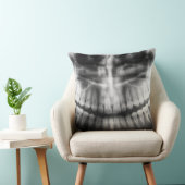 X線歯口スマイル白黒 クッション (椅子)