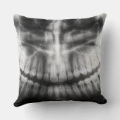 X線歯口スマイル白黒 クッション (裏面)