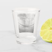 X線歯口スマイル白黒 ショットグラス (裏面)