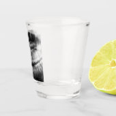 X線歯口スマイル白黒 ショットグラス (右)