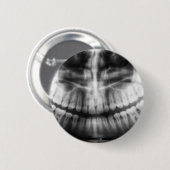 X線歯口スマイル白黒 缶バッジ (正面&裏面)