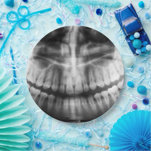 X線歯口スマイル ペーパープレート (パーティー)