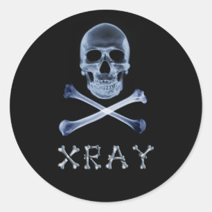 X線海賊旗放射学ジョリーロジャー ラウンドシール