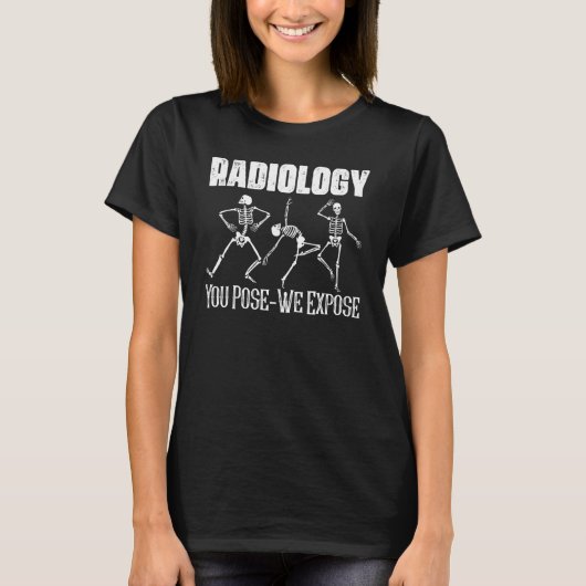 X線素晴らしいTech Radiolを公開するRadiology Tシャツ (正面)