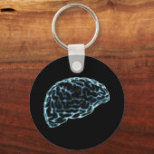 X線脳側視青 キーホルダー (正面)
